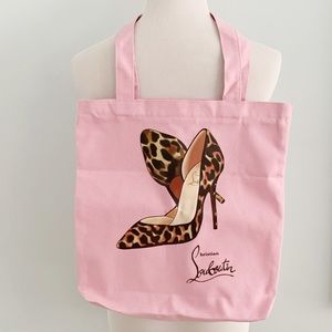 Stilettos pink shopping tote bag